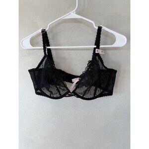 $59 Victoria's Secret 38c 38 C Women’s Bra Sexy Black Lace Underwire Adjustable